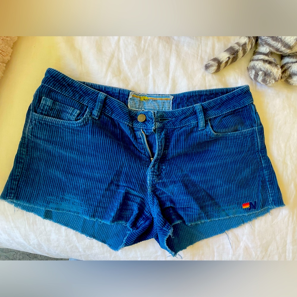AVIATOR NATION ☀️☀️ Blue corduroy shorts